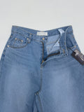 206 Back Pocket Balloon Fit Wide Denim Pants