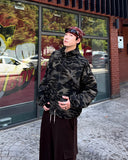 Ray Camo Hood Bomber Jacket