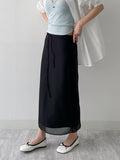 Organza chiffon layered long skirt