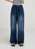 [unisex] Dart Washing Banding Long Denim Pants