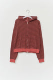Peter Pigment Striped Zip Hoodie
