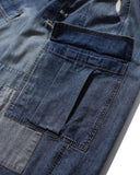 Distressed Cargo Denim Balloon Pants