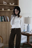 Atene ribbed long sleeve tee