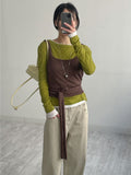 Boatneck Tencel See-Through T-Shirt