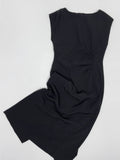 Boat Neck Shirring H-Line Long One Piece