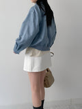 [Belt SET] Cotton A-line Mini Skirt