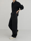 Slab Denim Wide Pants