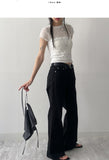 [unisex] Cotton flare bootcut pants