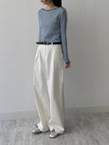 Punching Stripe Boat Neck T-Shirt