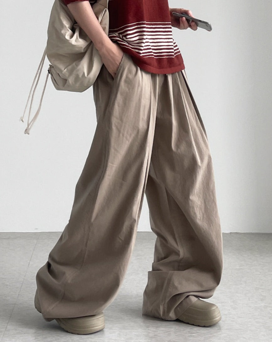 【YOURNUS】Yuushi Pintuck Wide Pants YOURNUS (ユアノス) - ユウシピンタックワイドパンツ / Yuushi