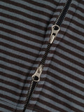 Kio Striped Zip Hoodie