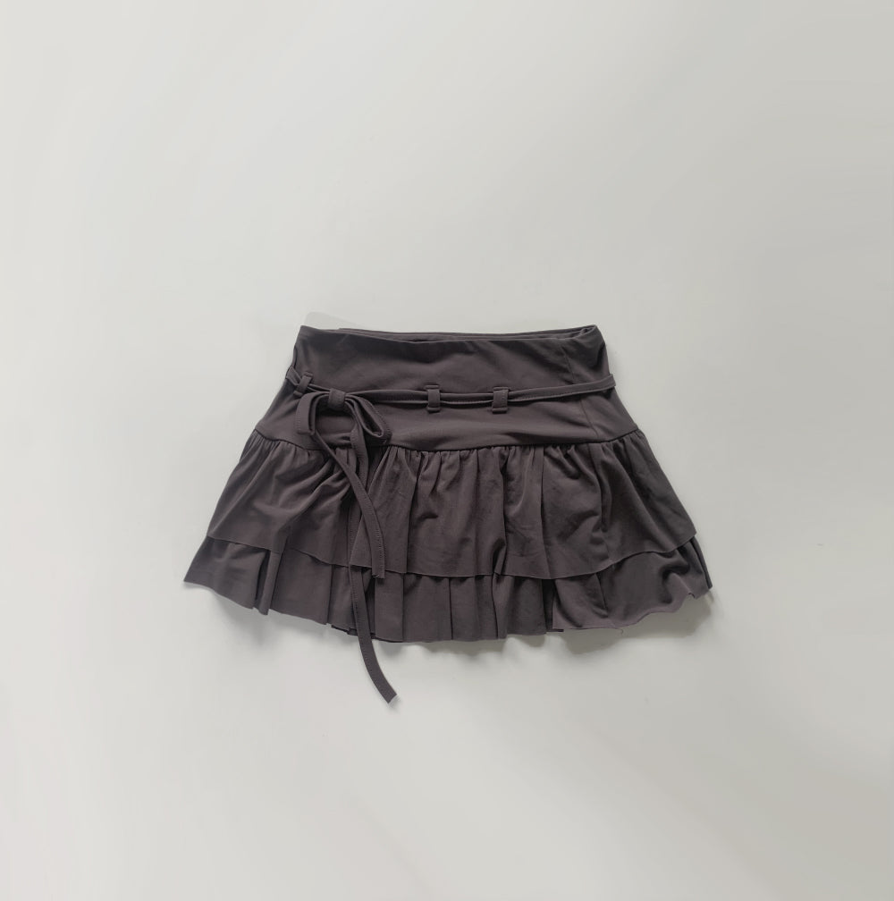 【suzen】named strap frill skirt suzen(スゼン) - ネームドストラップフリルスカート / named