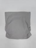 Shirred Ribbed Layered Tube Top