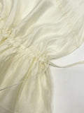Tencel See-through Frill Sleeveless Blouse