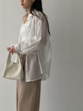 Nami Tencel See-through Loose Fit Shirt