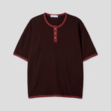 Moz Henley Neck Waffle Ringer Tee