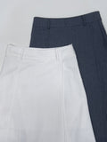 Deep Slit Wrap Denim Long Skirt
