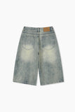 Distressed Bermuda Denim Pants