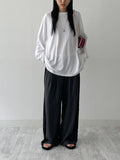 Back Slit Over Fit Long Sleeve T-shirt