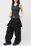 (W) Dot Frill Wrap Skirt