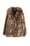 Leopard fur coat jacket