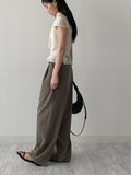 French Stripe Wide Slacks