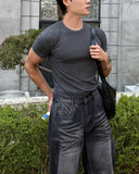 Muscle Fit Rib Short Sleeve T-Shirt