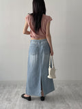 179 Stopper Denim Long Skirt