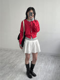 Tweed Zip-Up Blouson Jacket