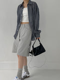 [unisex] Carpenter Cotton Bermuda Wide Pants