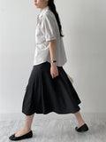 Zico Nylon Pintuck Midi Skirt