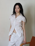Simon Shirring Short Sleeve Shirt