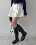 Culotte Wide Denim Shorts