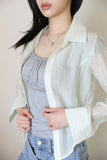 Sandy shirring t-shirt