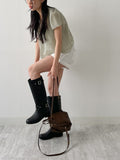 Organza Plain Layered Short Sleeve Blouse