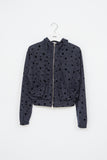 (W) Dual Dot Hooded Zip Up