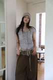 Liz Check Frill Blouse
