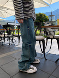 Bloss Rivet Medium Blue Denim Jeans