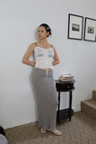 High Roll Up Long Skirt