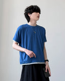 [1+1] Pastel Layered Short Sleeve T-shirt