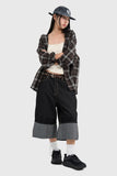 Bear Wrinkle Check Hood Shirt