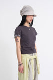 Slub Layered Crop Tee