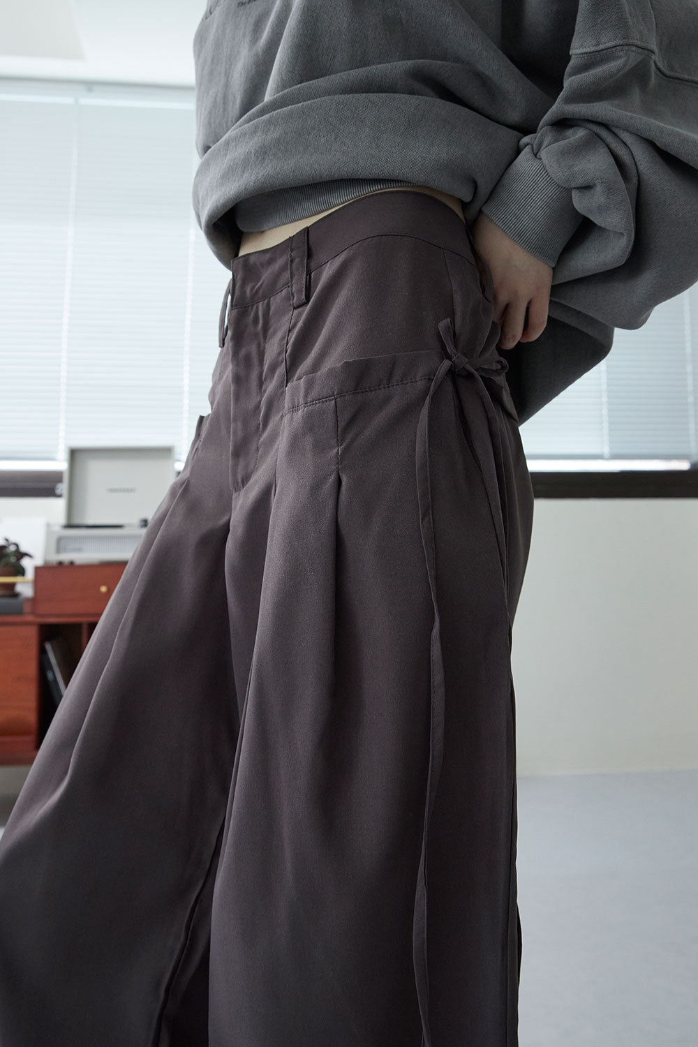 【COLOR iN ID】ys string wide pants COLOR iN ID(カラーインアイディー) - ysストリングワイドパンツ