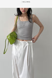 Unbalance Nylon Strap Wide Pants