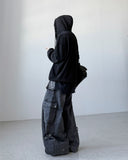 Stud Washing Hood Zip-Up