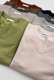 Sober wool v-neck knit