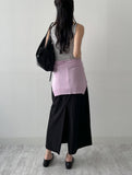 Tencel Striped Boat Neck Sleeveless