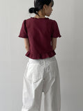 Lily Frill Short Sleeve Blouse
