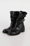 Three Buckle Strap Middle Boots