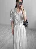 [SET] Stitch Linen Silky Two-Piece